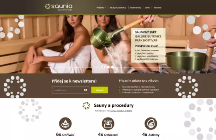 Webové stránky saunia.cz Webové stránky saunia.cz