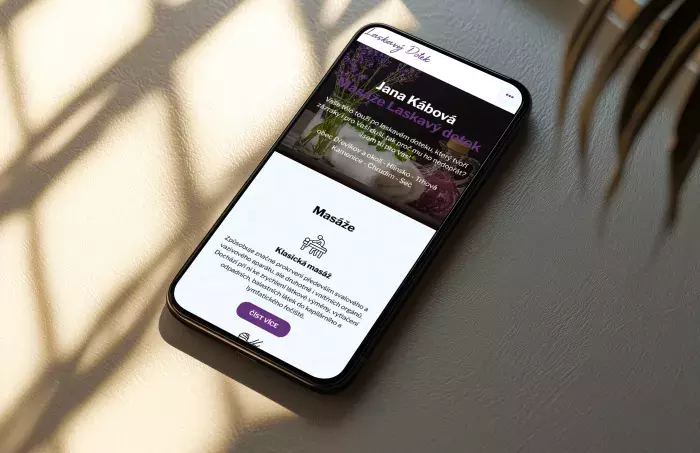 Web pro Laskavý dotek – masérské služby Web pro Laskavý dotek – masérské služby