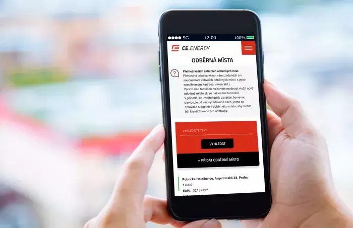 Mobilní aplikace CE.ENERGY Mobilní aplikace CE.ENERGY